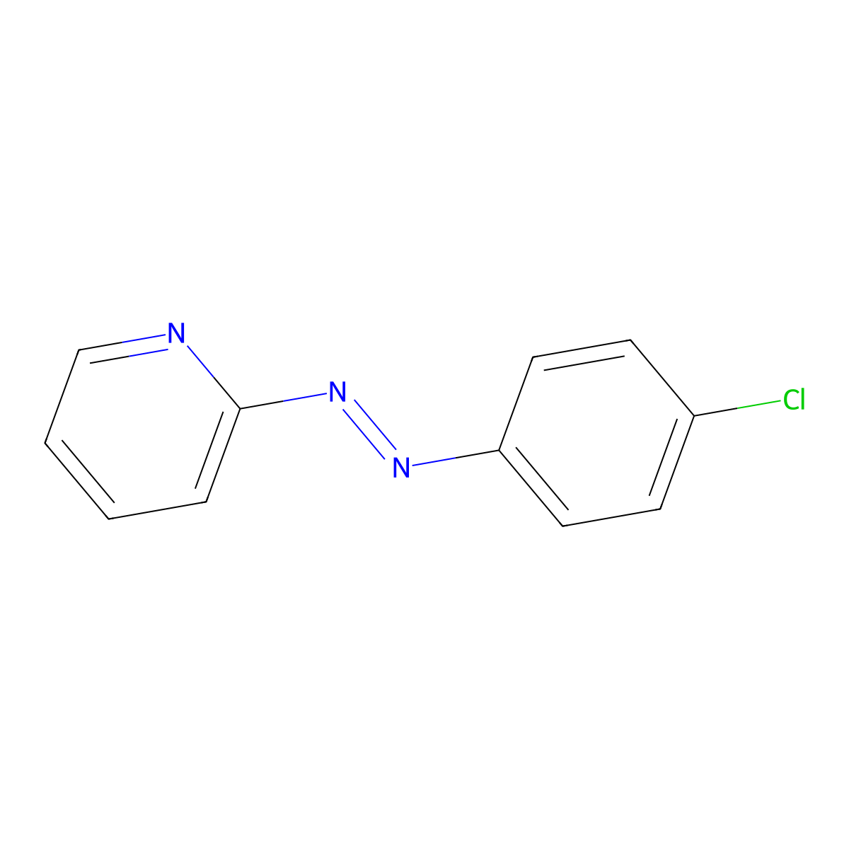 (4-Chlorophenyl)-pyridin-2-yldiazene molecular structure, CAS 14458-12-9