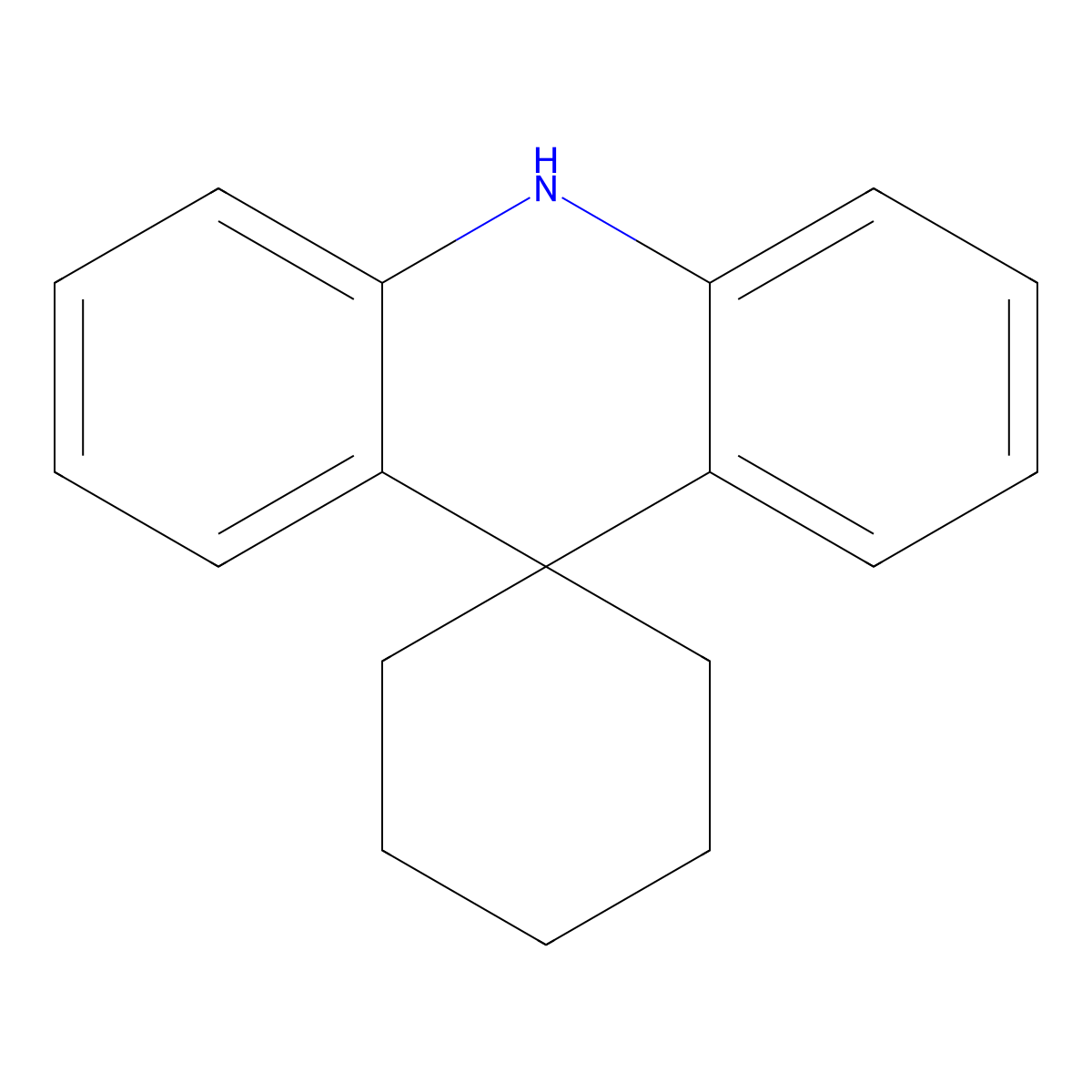 Spiro[acridine-9(10H),1'-cyclohexane] molecular structure, CAS 14458-75-4