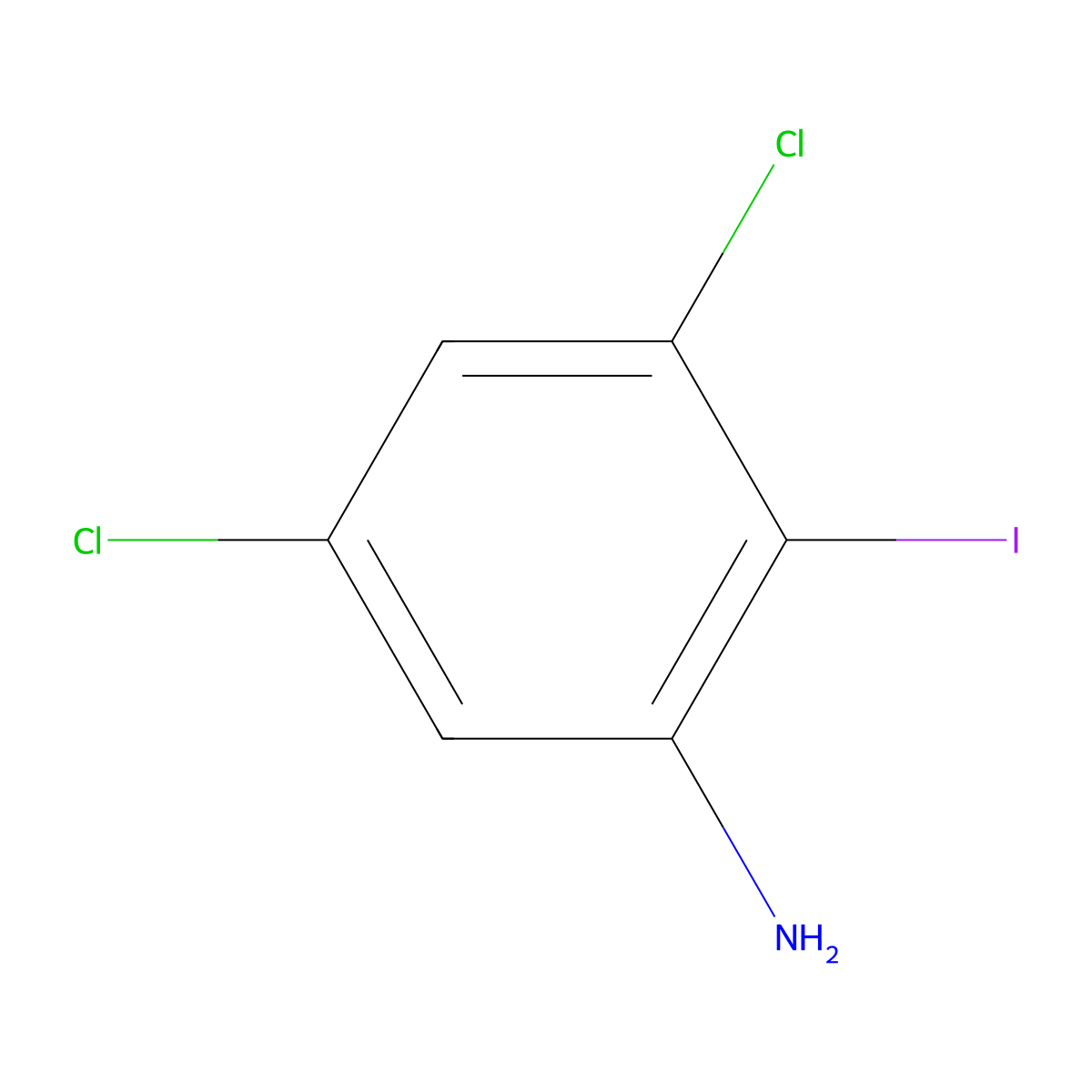 3,5-Dichloro-2-iodoaniline molecular structure, CAS 144580-02-9