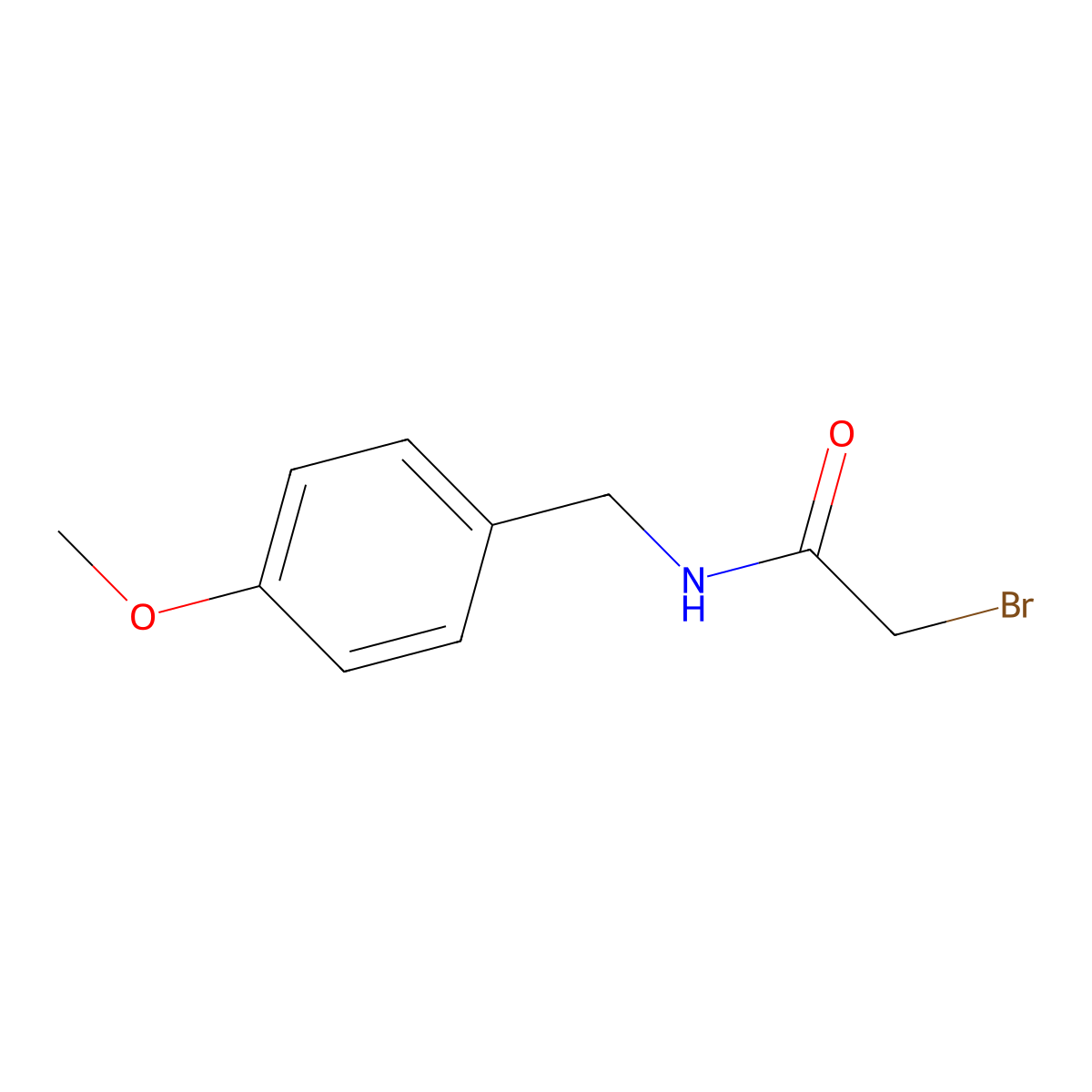 2-Bromo-N-(4-methoxybenzyl)acetamide molecular structure, CAS 144581-86-2
