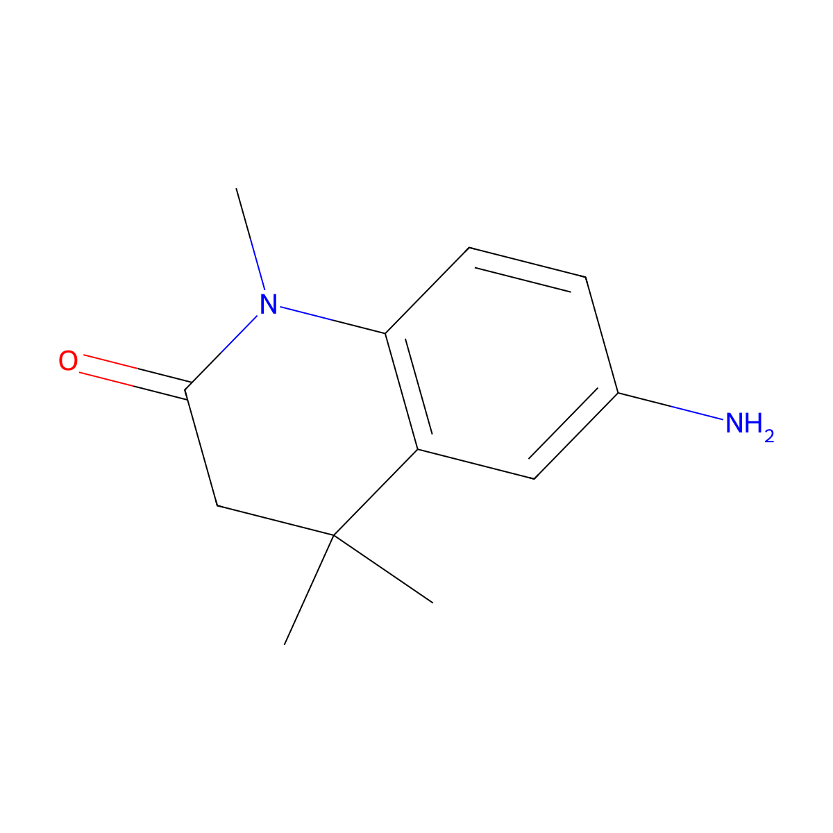 6-Amino-1,4,4-trimethyl-3,4-dihydroquinolin-2(1H)-one molecular structure, CAS 144583-88-0