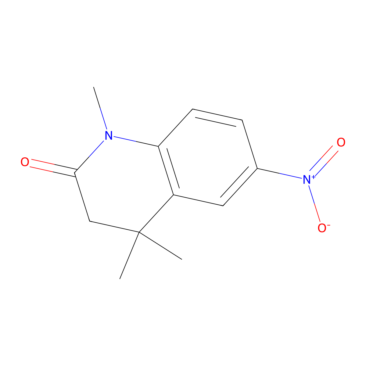 1,4,4-Trimethyl-6-nitro-3,4-dihydroquinolin-2(1H)-one molecular structure, CAS 144583-89-1