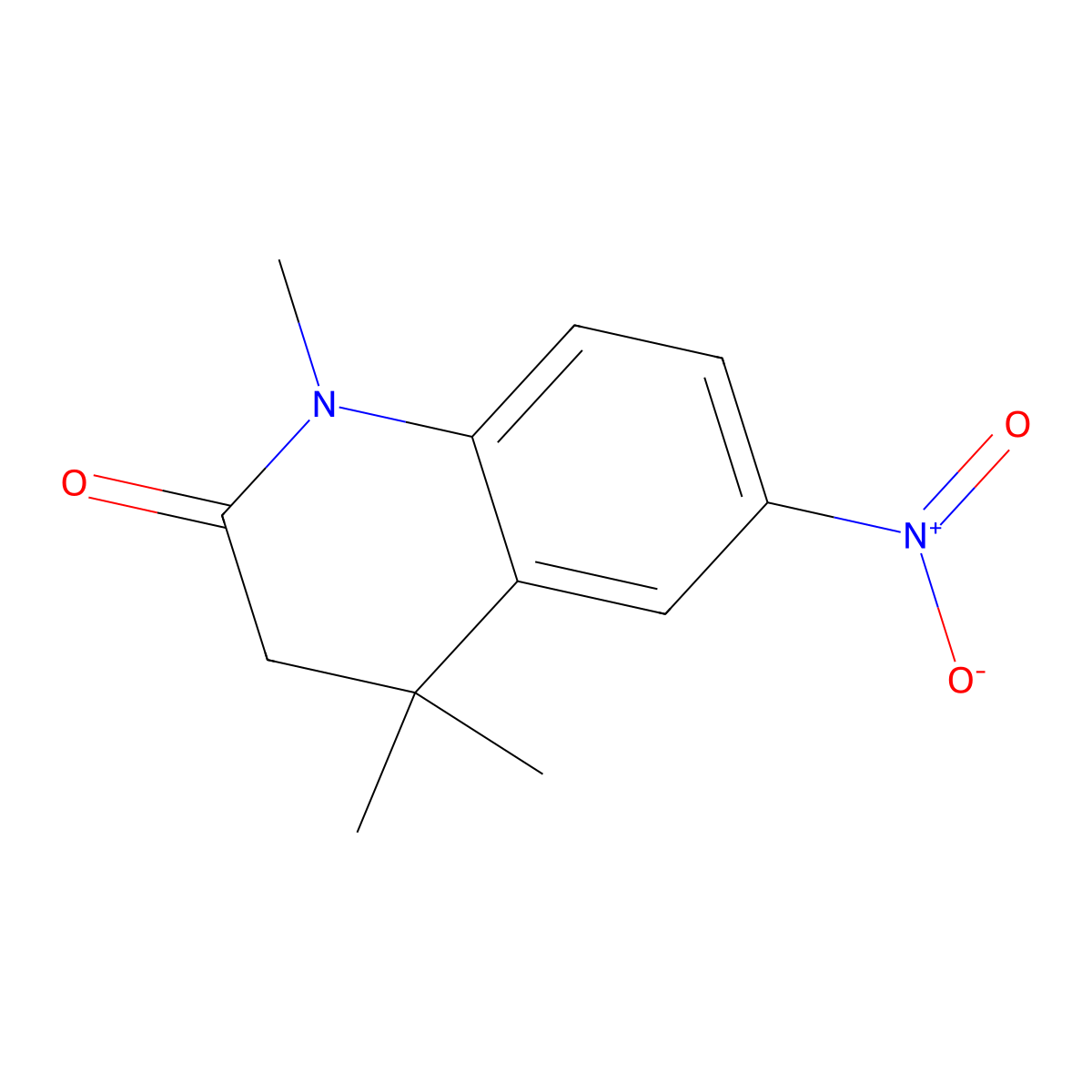 1,4,4-Trimethyl-6-nitro-3,4-dihydroquinolin-2(1H)-one molecular structure, CAS 144583-89-1