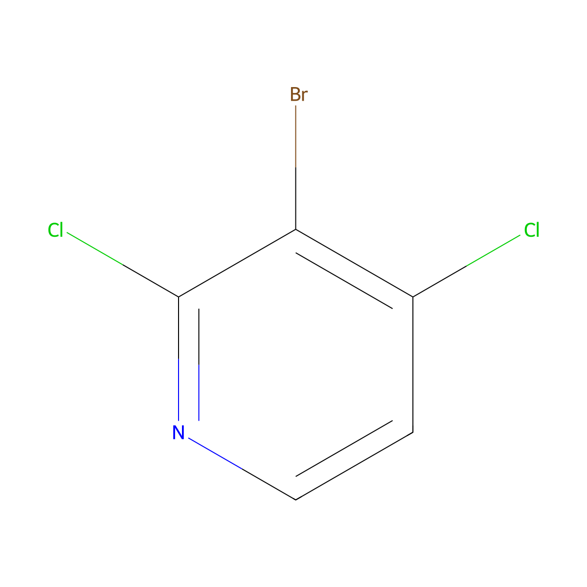 3-Bromo-2,4-dichloropyridine molecular structure, CAS 144584-32-7
