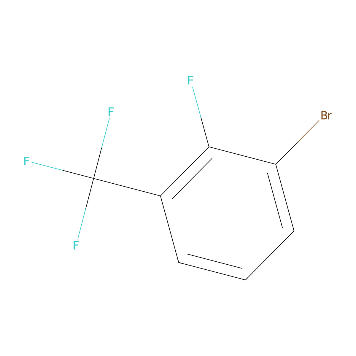 3-Bromo-2-fluorobenzotrifluoride molecular structure, CAS 144584-67-8