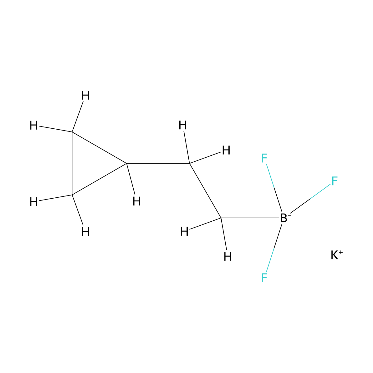 Potassium (2-cyclopropylethyl)trifluoroboranuide molecular structure, CAS 1445848-01-0