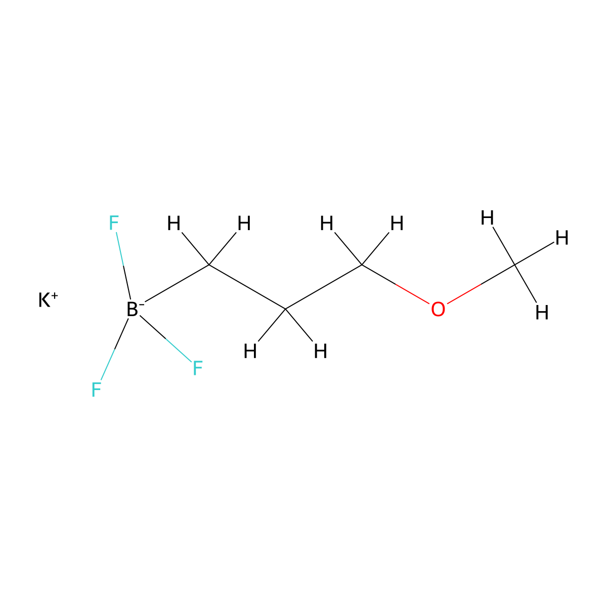Potassium trifluoro(3-methoxypropyl)boranuide molecular structure, CAS 1445848-21-4