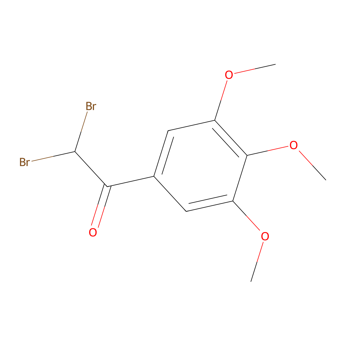 2,2-Dibromo-1-(3,4,5-trimethoxyphenyl)ethan-1-one molecular structure, CAS 144585-08-0
