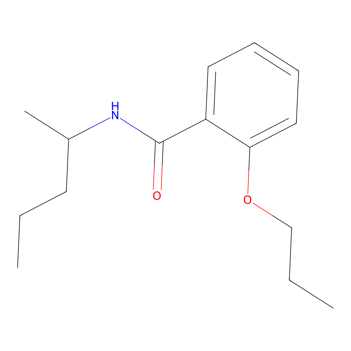 N-(1-methylbutyl)-2-propoxybenzamide molecular structure, CAS 1445850-34-9