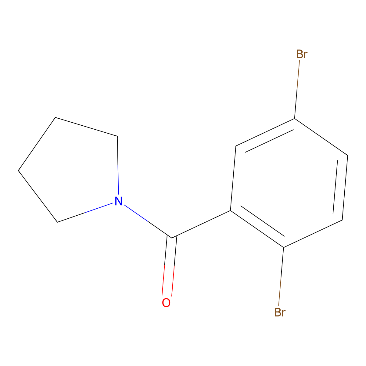1-(2,5-Dibromobenzoyl)pyrrolidine molecular structure, CAS 1445850-41-8