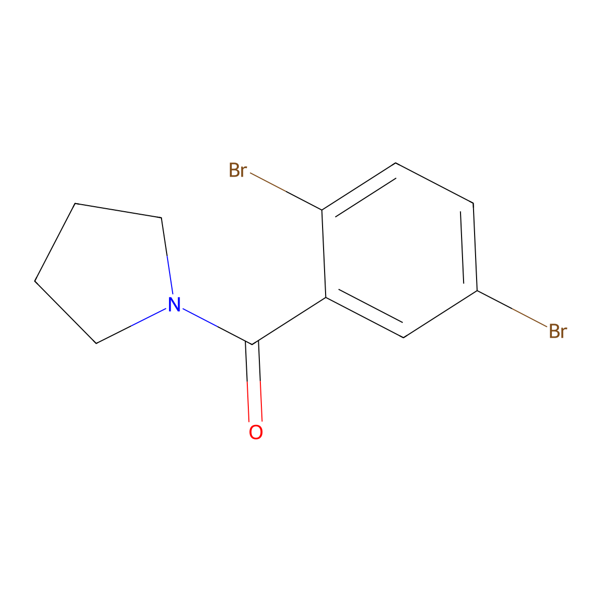 1-(2,5-Dibromobenzoyl)pyrrolidine molecular structure, CAS 1445850-41-8