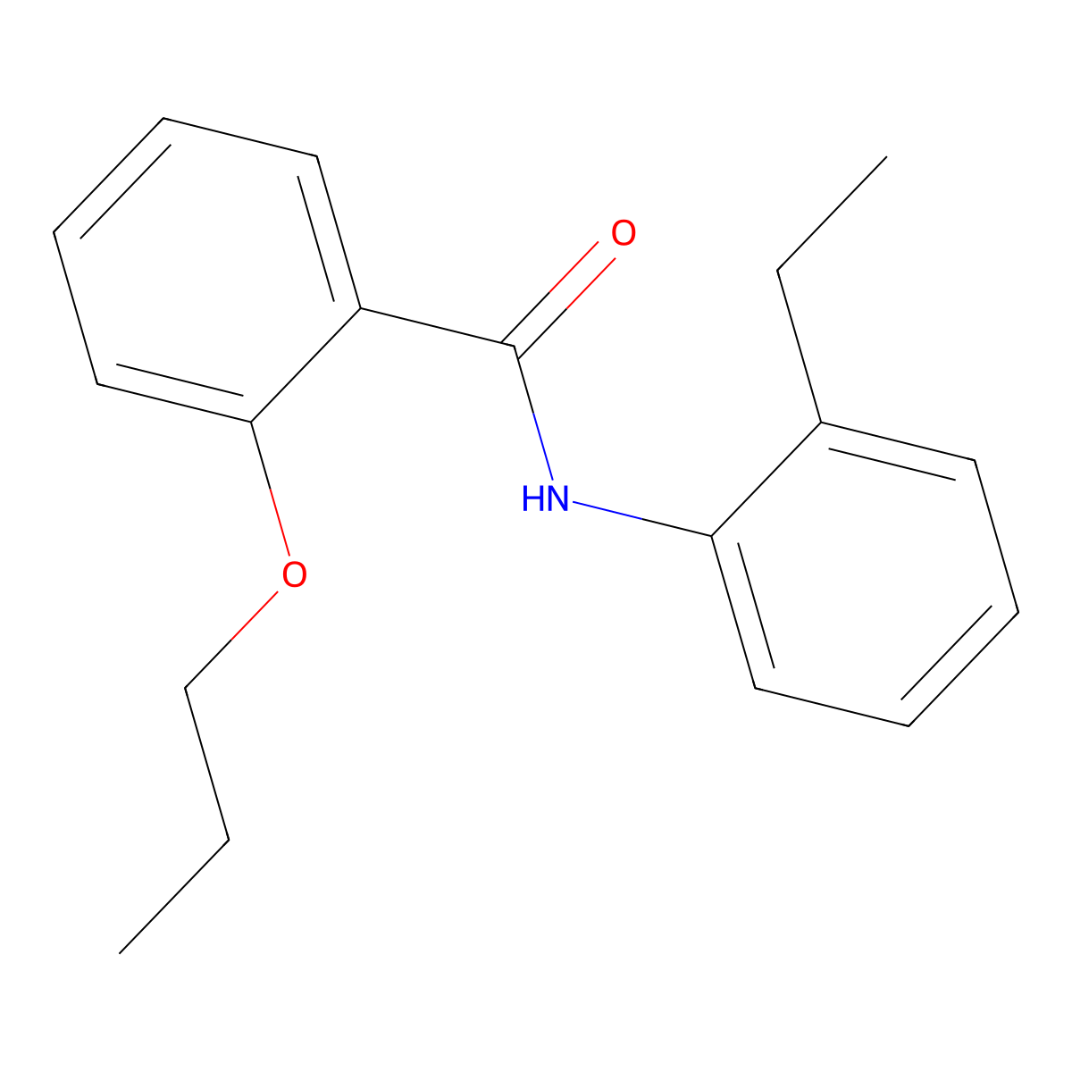 N-(2-ethylphenyl)-2-propoxybenzamide molecular structure, CAS 1445850-47-4