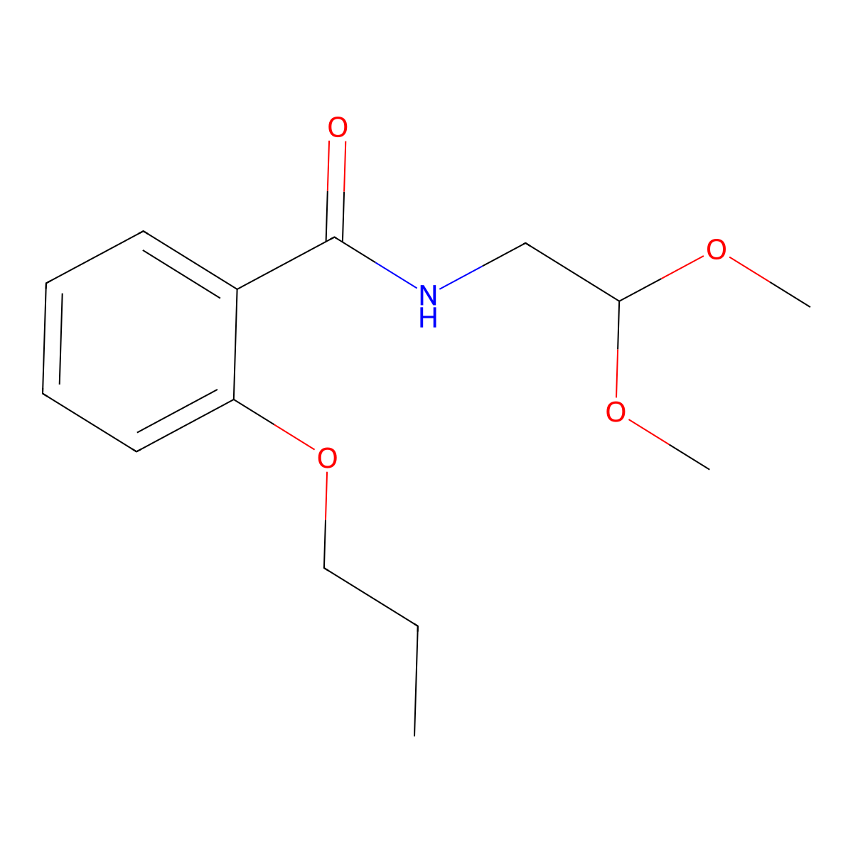 N-(2,2-dimethoxyethyl)-2-propoxybenzamide molecular structure, CAS 1445850-51-0