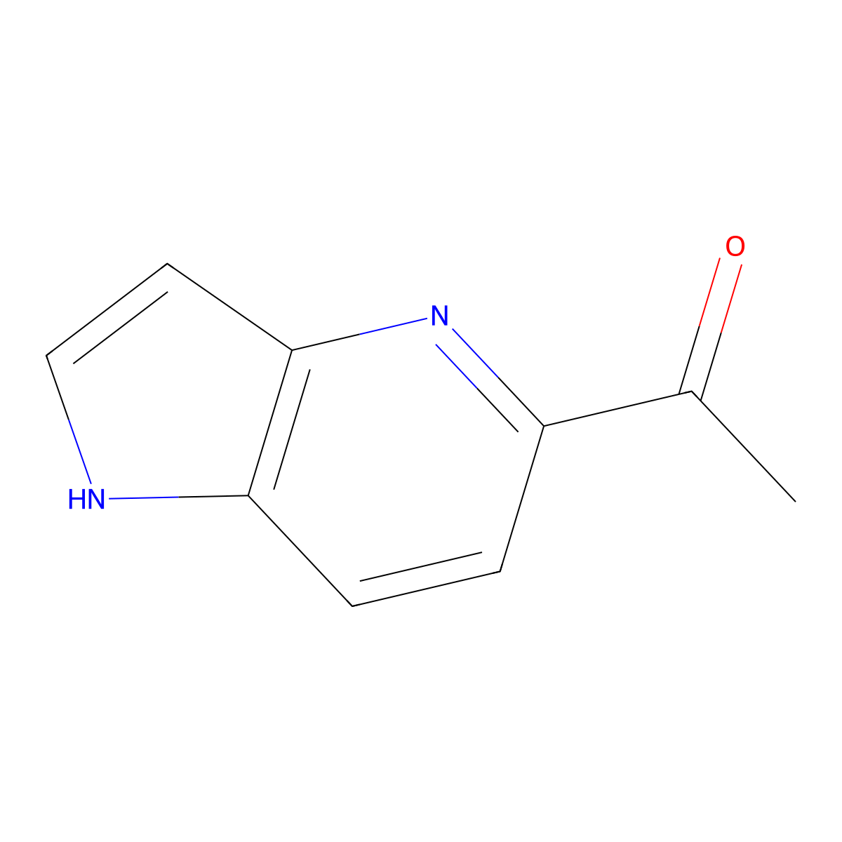 1-(1H-pyrrolo[3,2-b]pyridin-5-yl)ethanone molecular structure, CAS 1445856-03-0