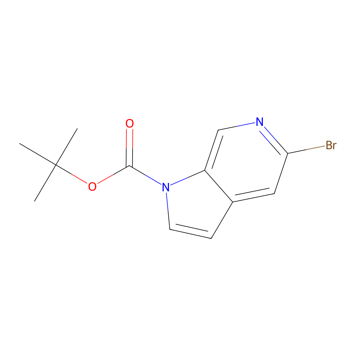 tert-Butyl 5-bromo-1H-pyrrolo[2,3-c]pyridine-1-carboxylate molecular structure, CAS 1445856-13-2