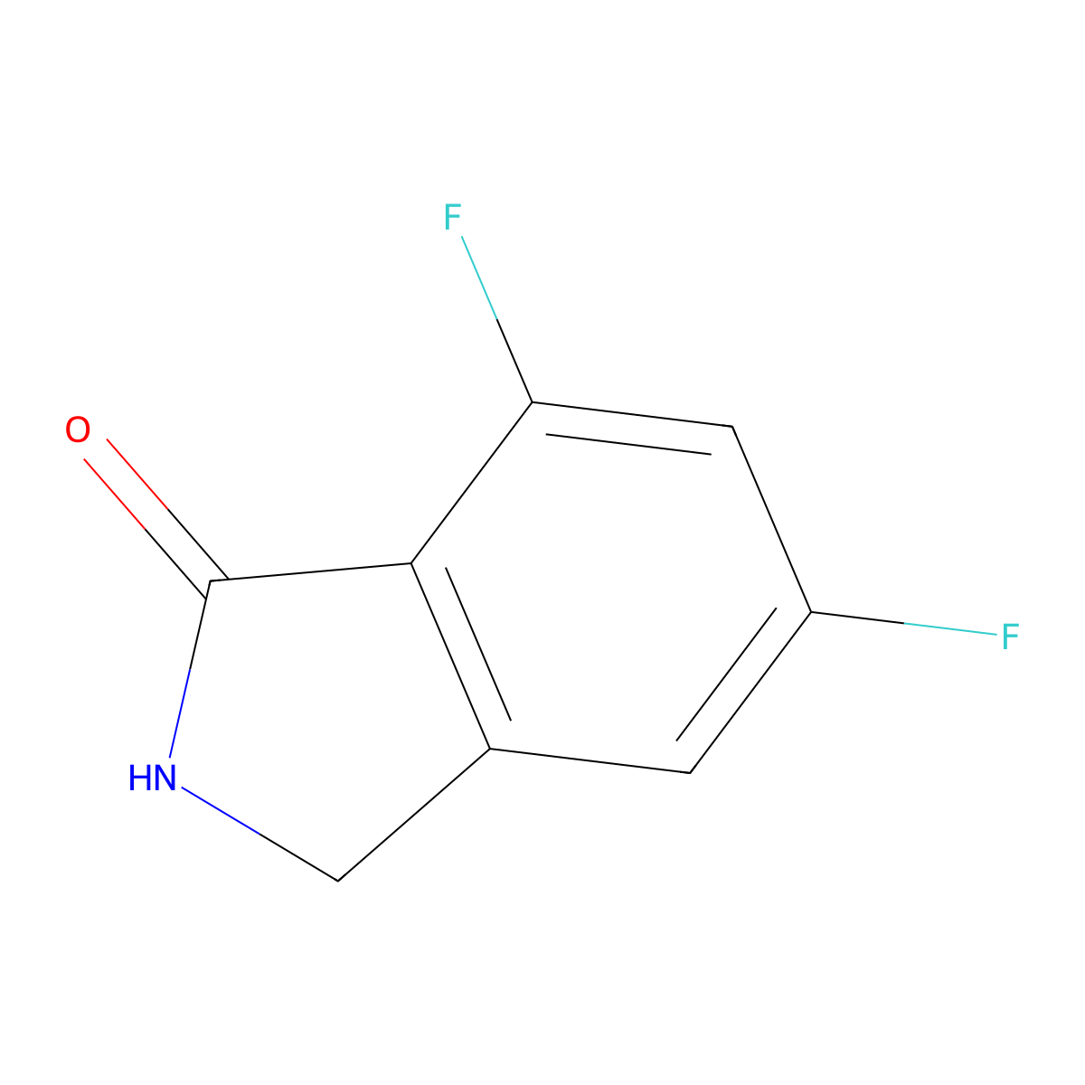 5,7-Difluoroisoindolin-1-one molecular structure, CAS 1445862-22-5