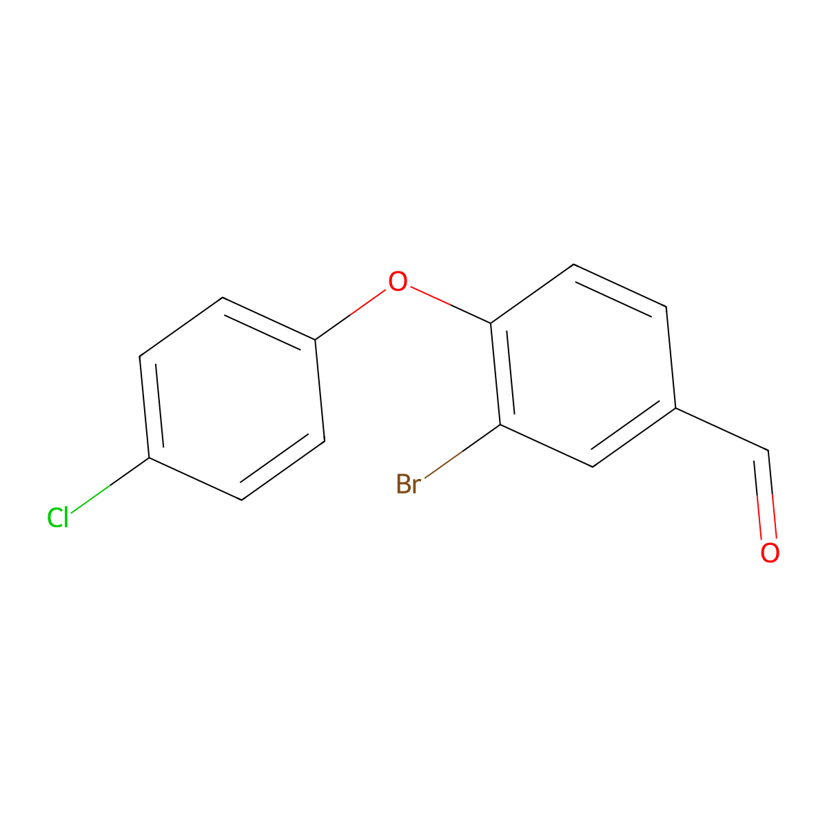 3-Bromo-4-(4-chlorophenoxy)benzaldehyde molecular structure, CAS 1445862-85-0
