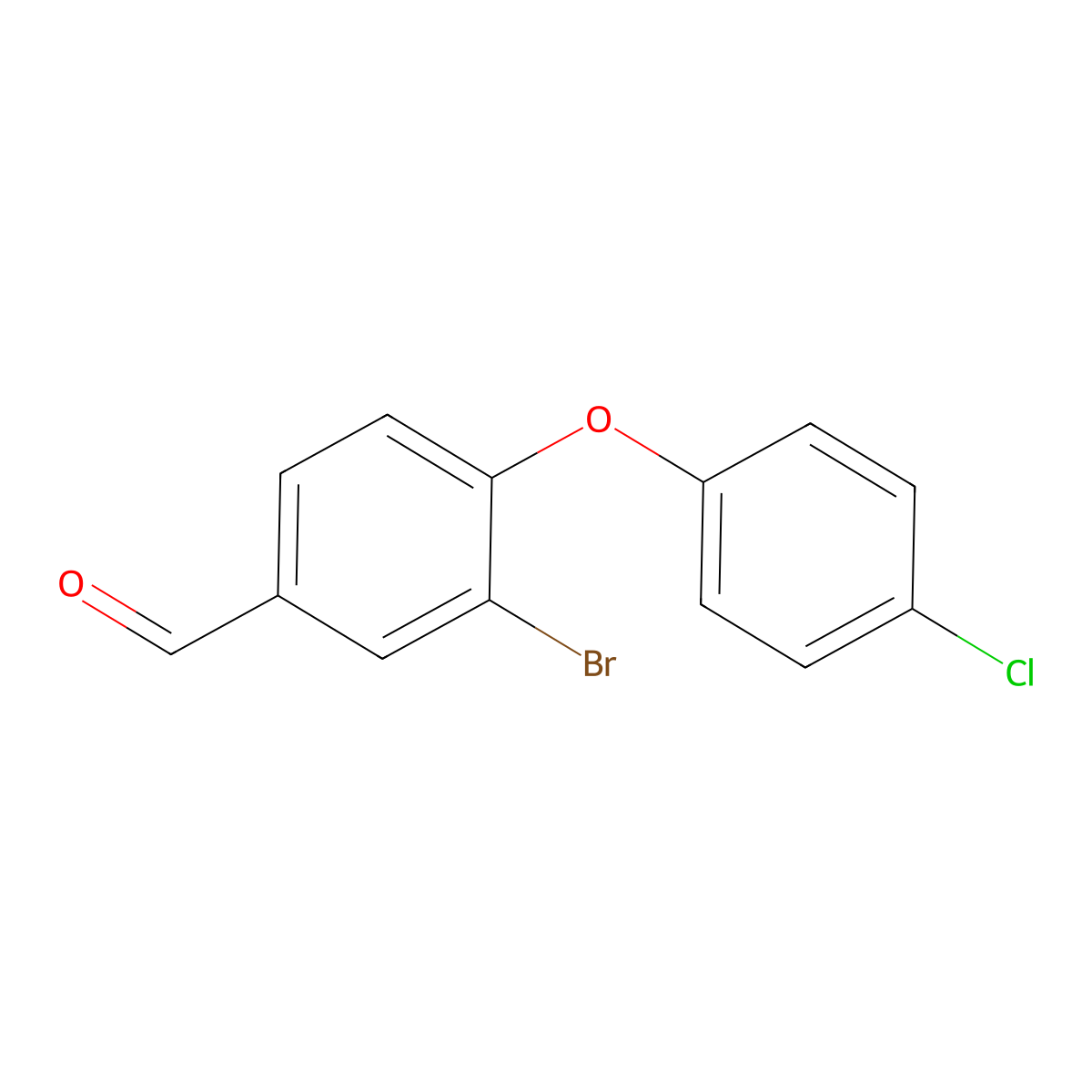 3-Bromo-4-(4-chlorophenoxy)benzaldehyde molecular structure, CAS 1445862-85-0