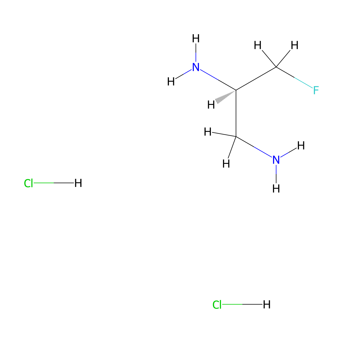 (2R)-3-fluoropropane-1,2-diamine;dihydrochloride molecular structure, CAS 1445875-93-3
