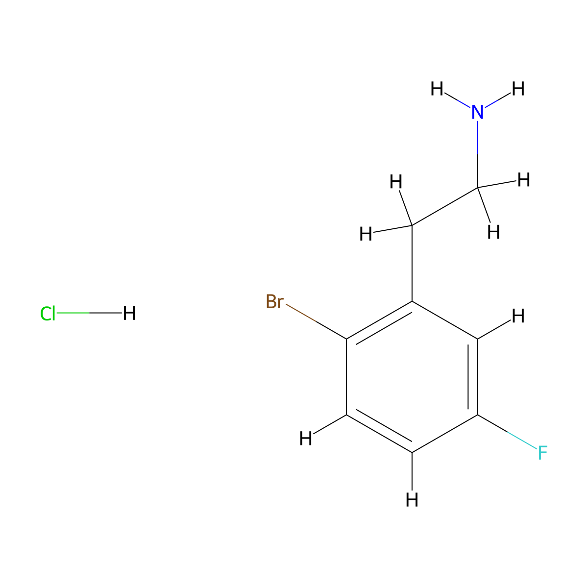 2-(2-Bromo-5-fluorophenyl)ethan-1-amine hydrochloride molecular structure, CAS 1445891-04-2