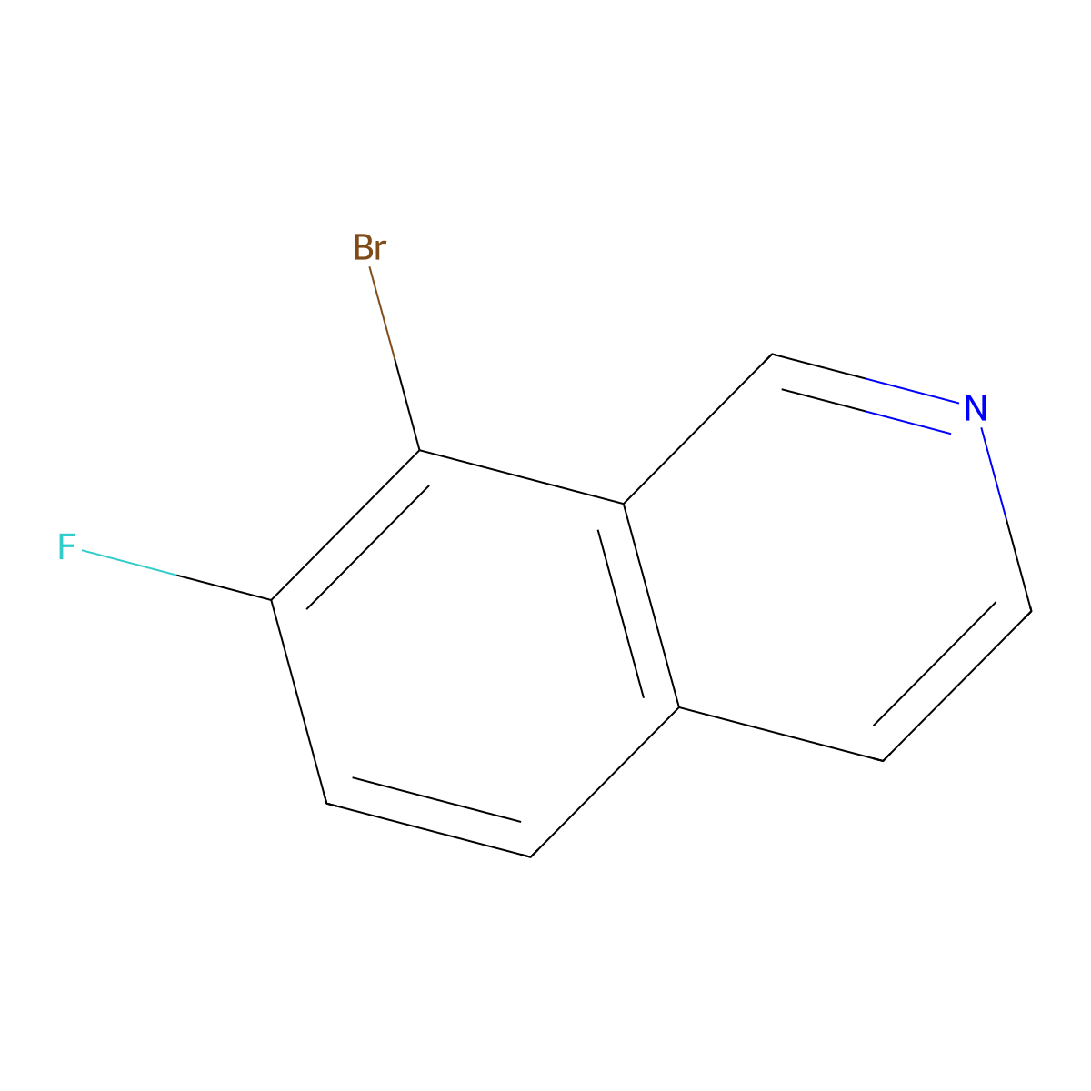 8-Bromo-7-fluoroisoquinoline molecular structure, CAS 1445891-57-5
