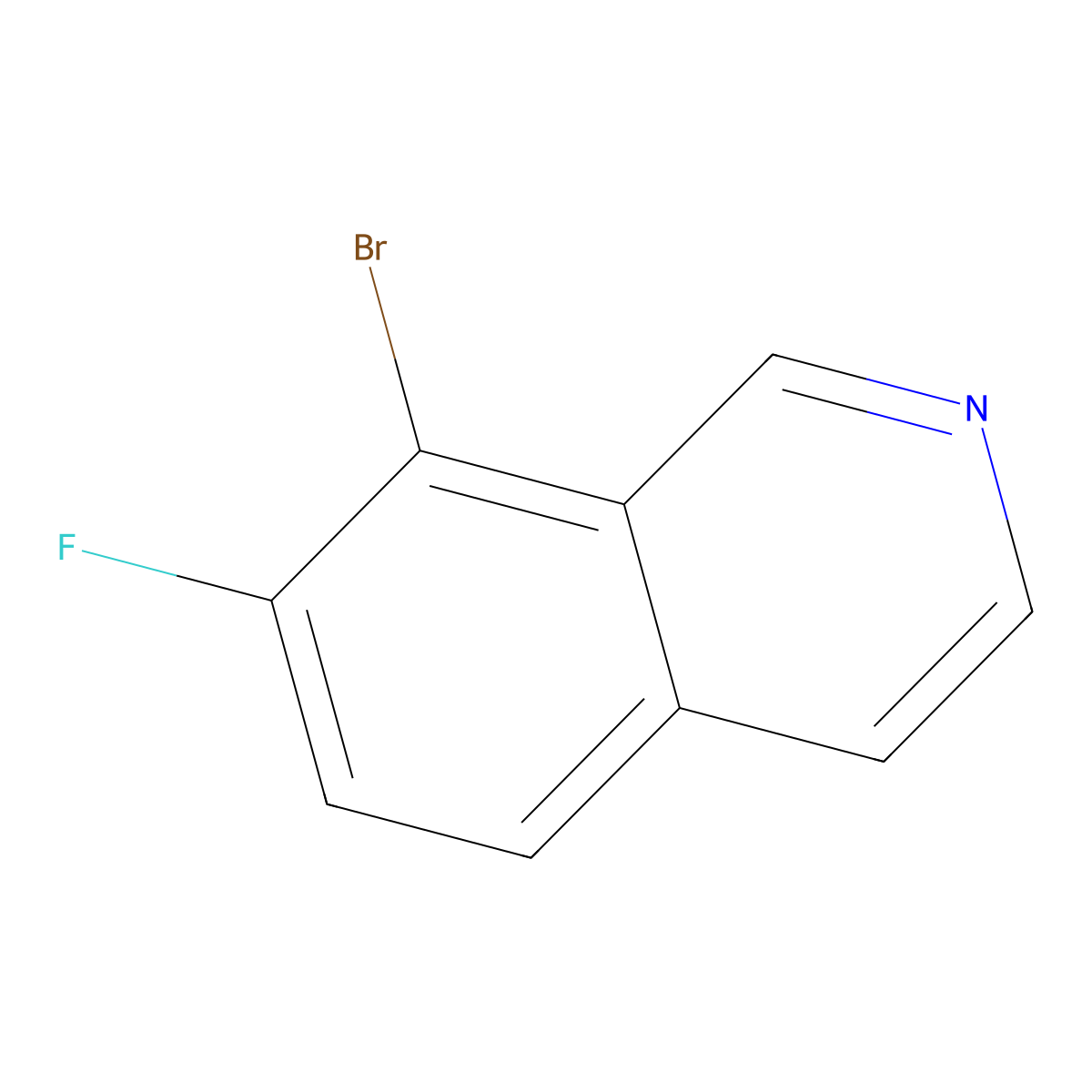 8-Bromo-7-fluoroisoquinoline molecular structure, CAS 1445891-57-5