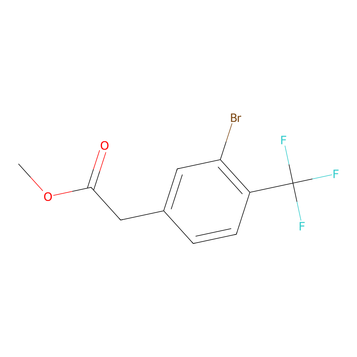 Methyl 2-[3-bromo-4-(trifluoromethyl)phenyl]acetate molecular structure, CAS 1445891-58-6