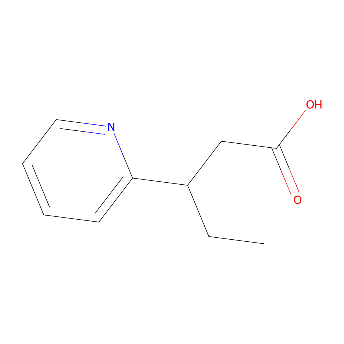 3-(Pyridin-2-yl)pentanoic acid molecular structure, CAS 1445893-01-5