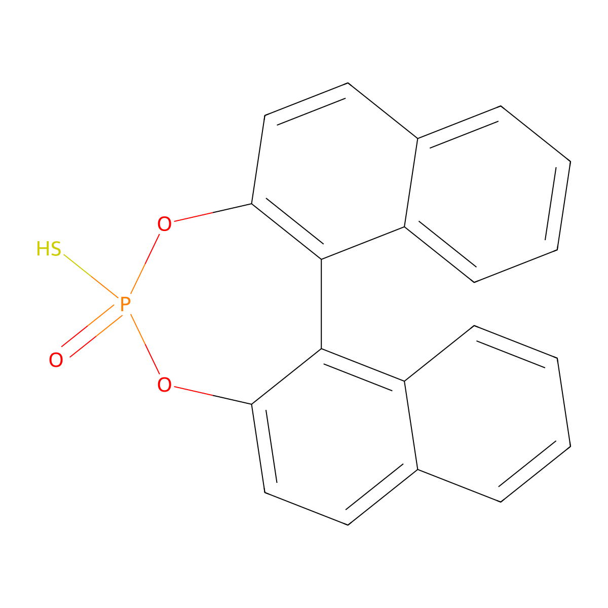 (11bR)-4-Mercaptodinaphtho[2,1-d:1',2'-f][1,3,2]dioxaphosphepine 4-oxide molecular structure, CAS 1445903-27-4