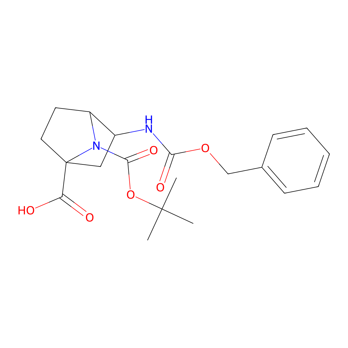 (3R)-3-(((Benzyloxy)carbonyl)amino)-7-(tert-butoxycarbonyl)-7-azabicyclo[2.2.1]heptane-1-carboxylic acid molecular structure, CAS 1445949-59-6