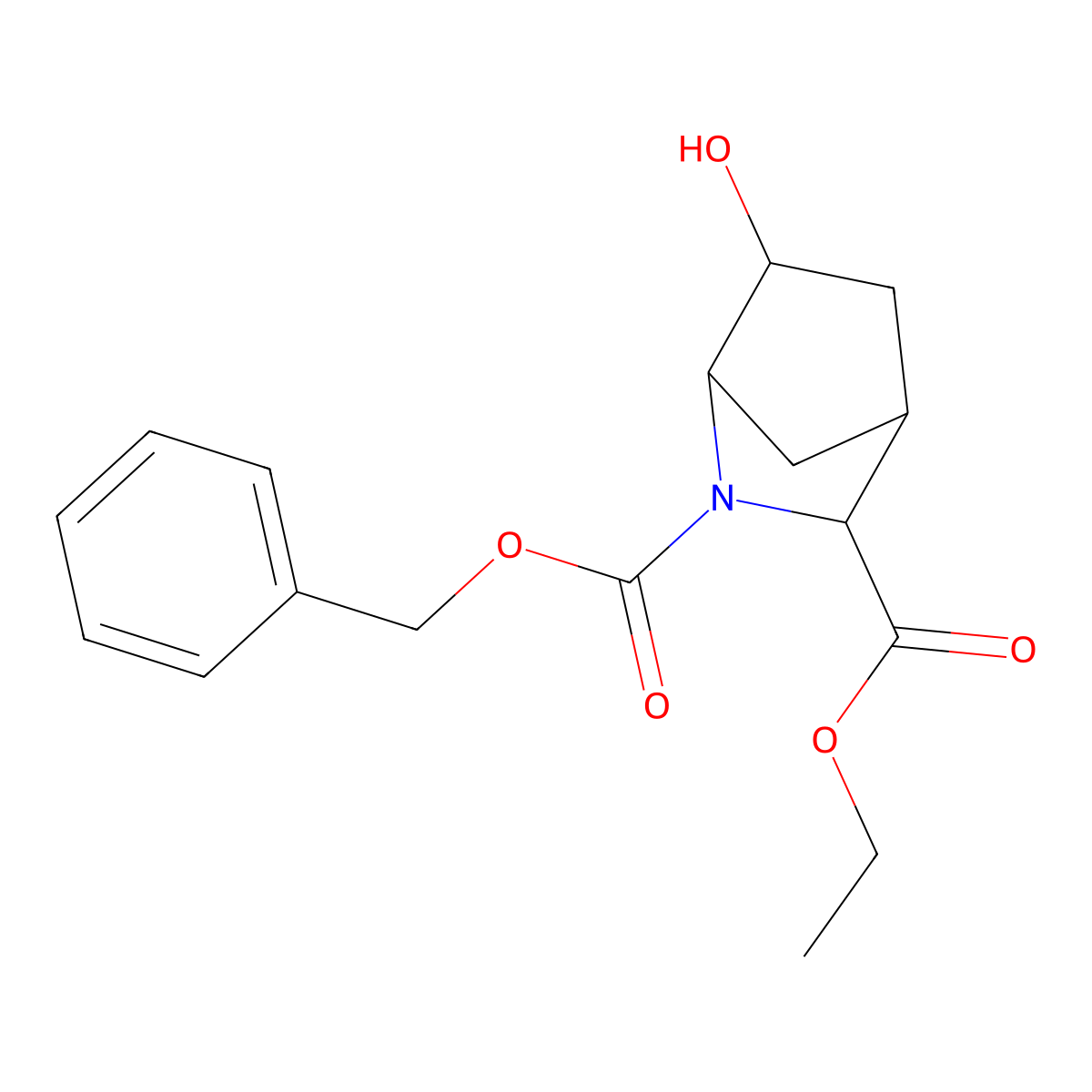 Racemic-(1S,3S,4R,6S)-2-Benzyl 3-Ethyl 6-Hydroxy-2-Azabicyclo[2.2.1]Heptane-2,3-Dicarboxylate molecular structure, CAS 1445949-65-4
