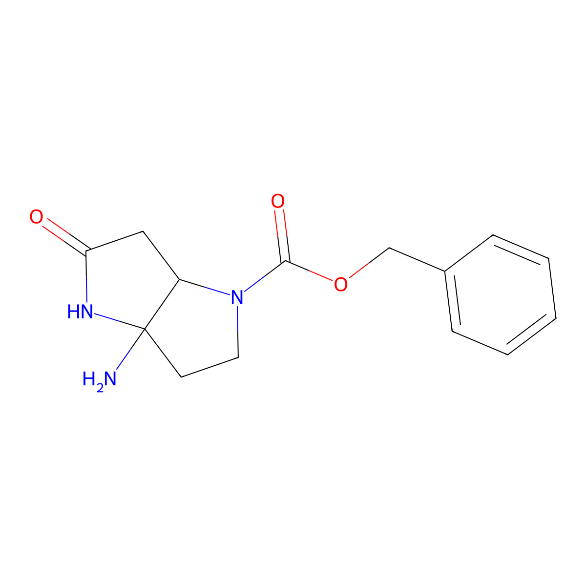 Benzyl 3a-amino-5-oxohexahydropyrrolo[3,2-b]pyrrole-1(2H)-carboxylate molecular structure, CAS 1445950-75-3