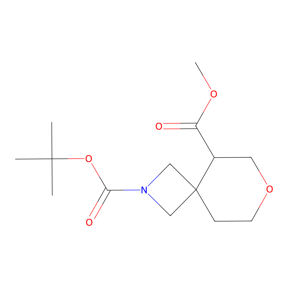 2-tert-Butyl 5-methyl 7-oxa-2-azaspiro[3.5]nonane-2,5-dicarboxylate molecular structure, CAS 1445950-84-4