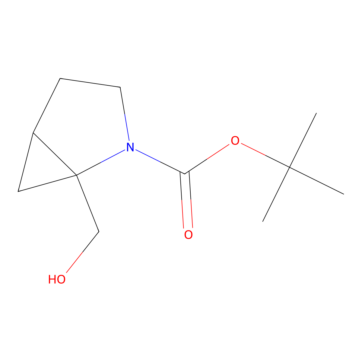 tert-Butyl 1-(hydroxymethyl)-2-azabicyclo[3.1.0]hexane-2-carboxylate molecular structure, CAS 1445951-01-8