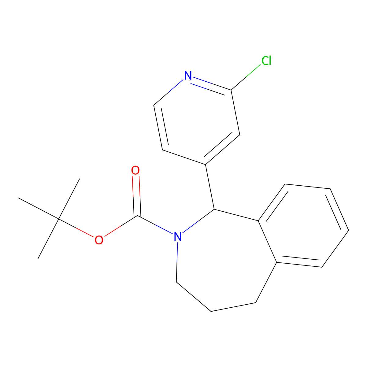 tert-Butyl 1-(2-chloropyridin-4-yl)-4,5-dihydro-1H-benzo[c]azepine-2(3H)-carboxylate molecular structure, CAS 1445951-02-9