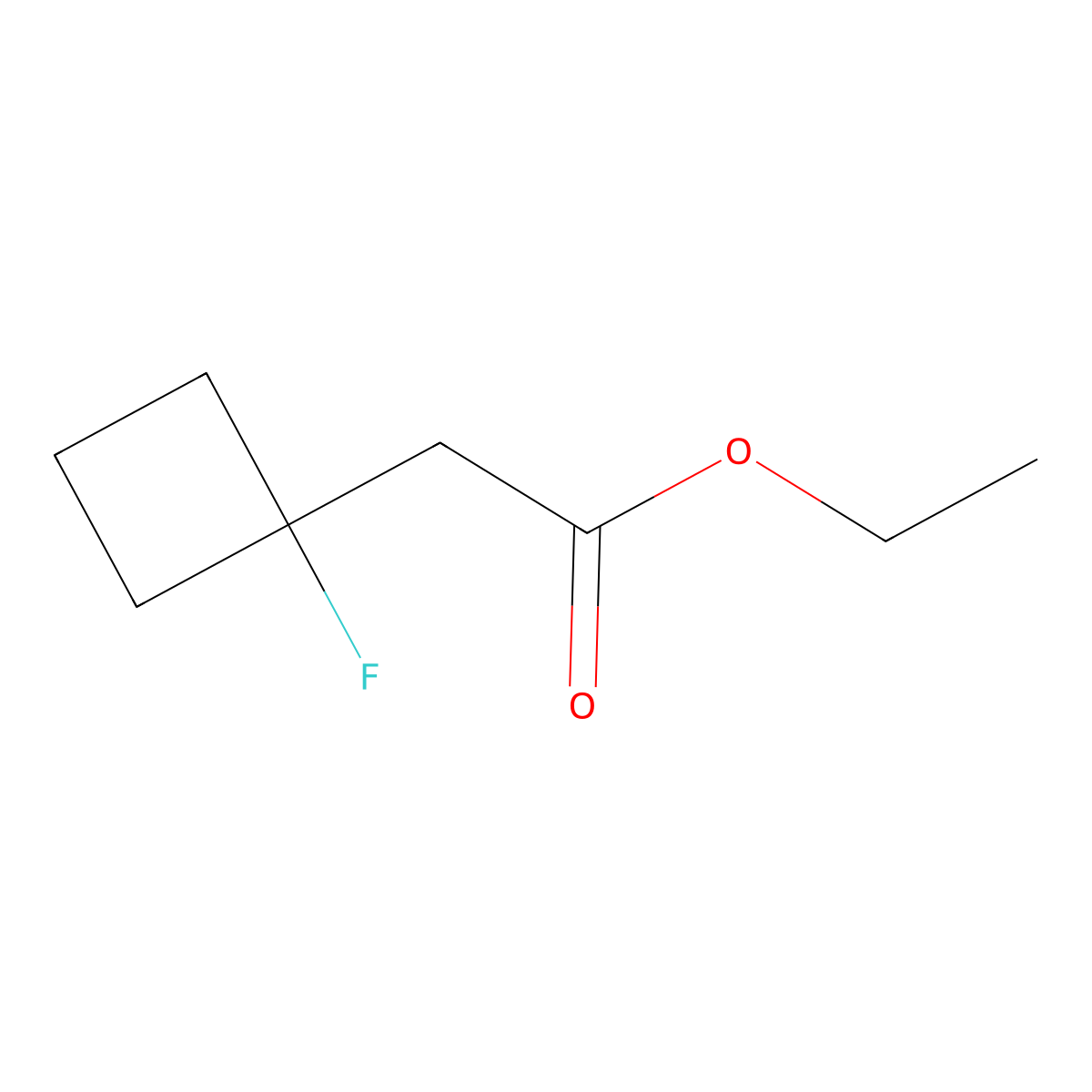 Ethyl 2-(1-fluorocyclobutyl)acetate molecular structure, CAS 1445951-04-1