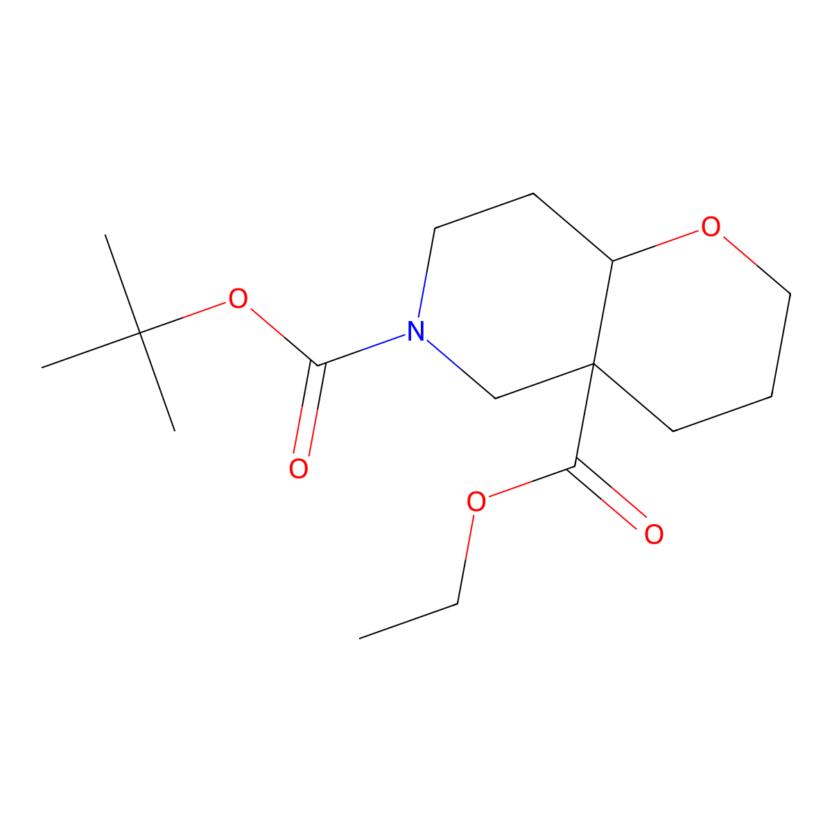 Cis-Tert-Butyl 4A-Ethyl Hexahydro-2H-Pyrano[3,2-C]Pyridine-4A,6(7H)-Dicarboxylate molecular structure, CAS 1445951-17-6