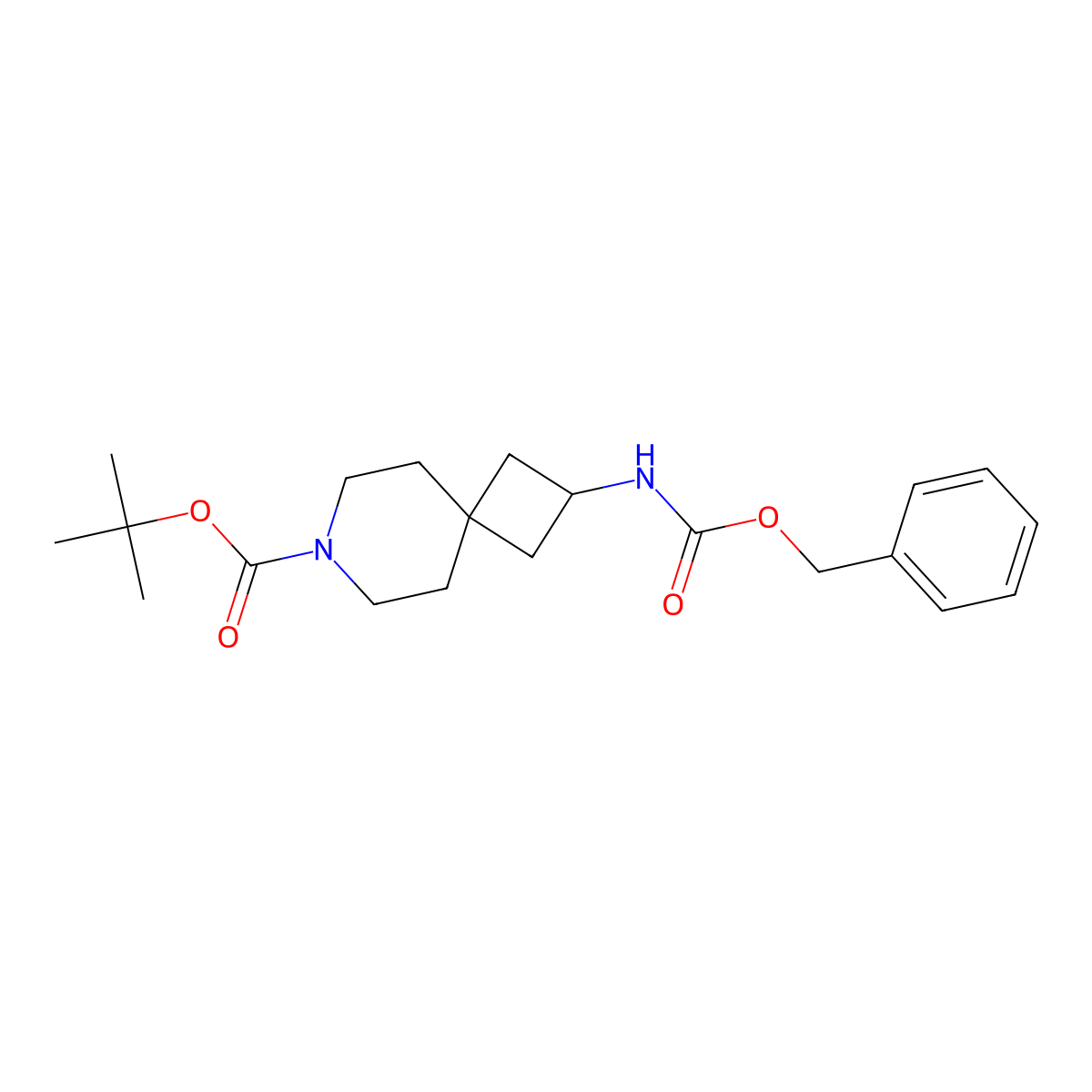 tert-Butyl 2-(((benzyloxy)carbonyl)amino)-7-azaspiro[3.5]nonane-7-carboxylate molecular structure, CAS 1445951-36-9