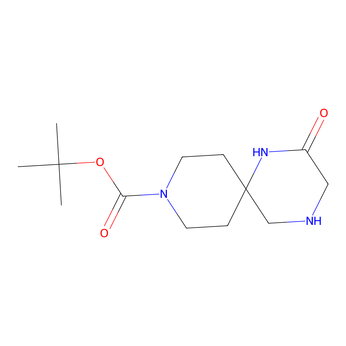 tert-Butyl 2-oxo-1,4,9-triazaspiro[5.5]undecane-9-carboxylate molecular structure, CAS 1445951-40-5