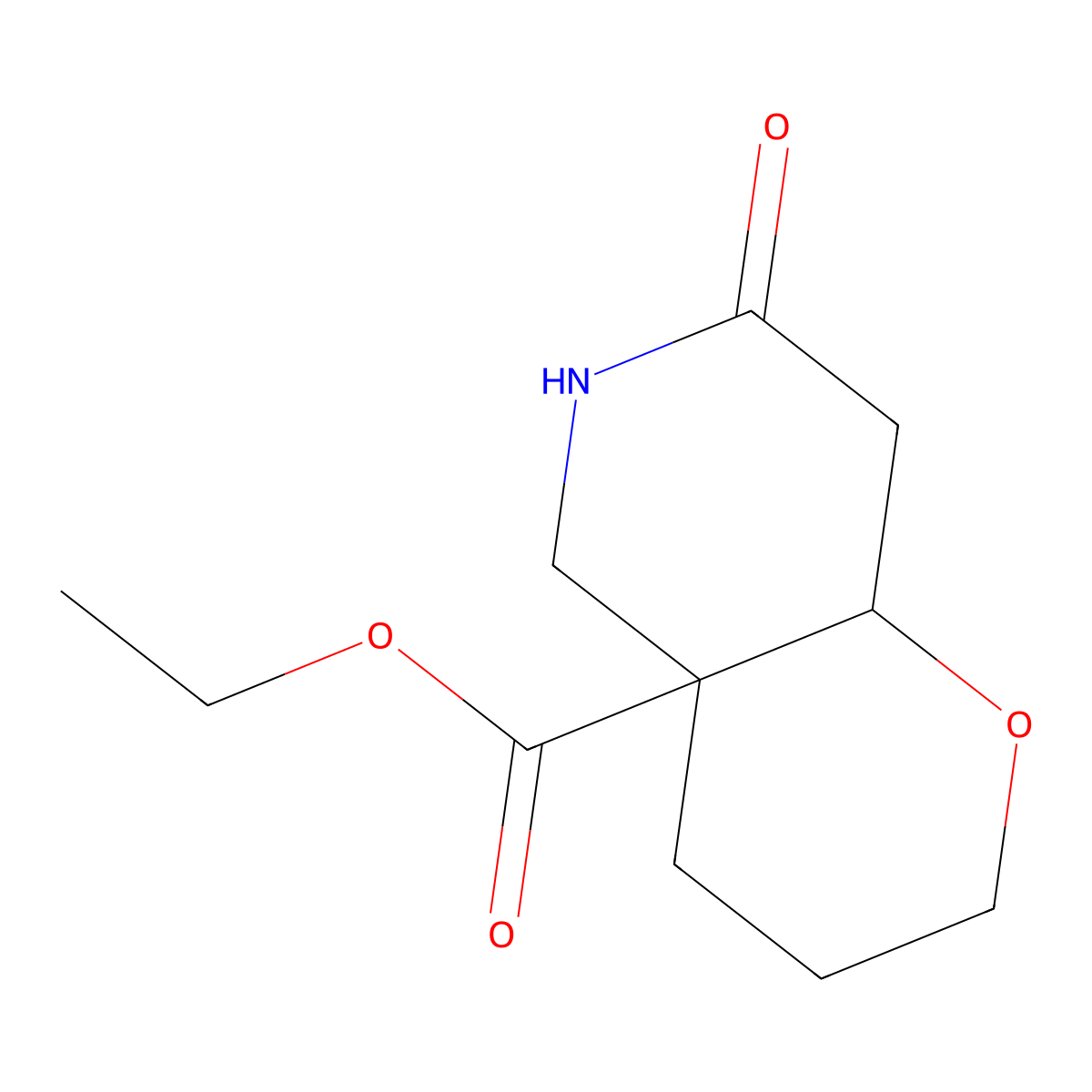 Cis-Ethyl 7-Oxooctahydro-2H-Pyrano[3,2-C]Pyridine-4A-Carboxylate molecular structure, CAS 1445951-42-7