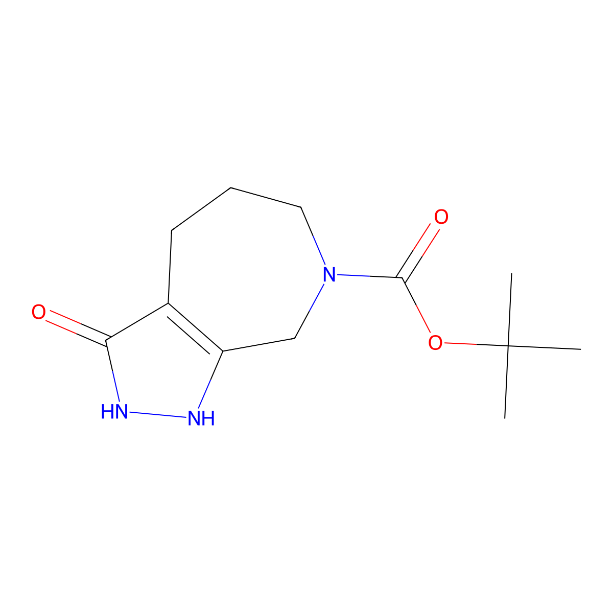 tert-Butyl 3-hydroxy-4,5,6,8-tetrahydropyrazolo[3,4-c]azepine-7(1H)-carboxylate molecular structure, CAS 1445951-64-3