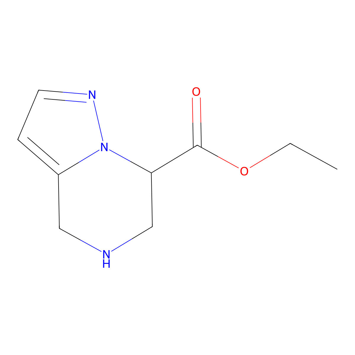 Ethyl 4,5,6,7-tetrahydropyrazolo[1,5-a]pyrazine-7-carboxylate molecular structure, CAS 1445951-74-5