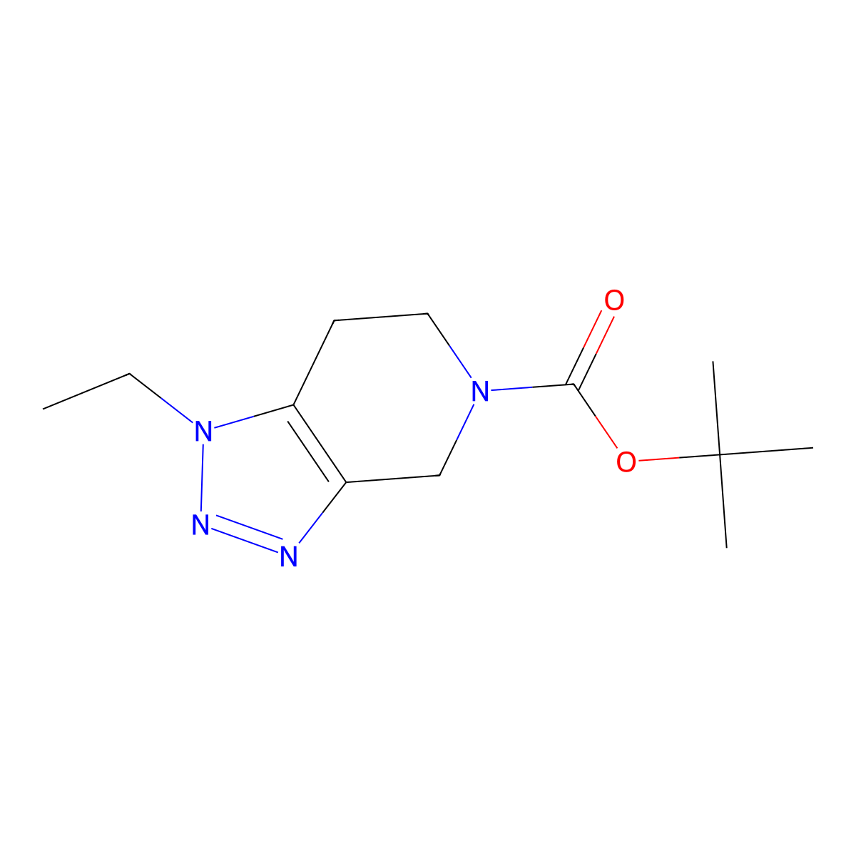 tert-Butyl 1-ethyl-6,7-dihydro-1H-[1,2,3]triazolo[4,5-c]pyridine-5(4H)-carboxylate molecular structure, CAS 1445951-79-0