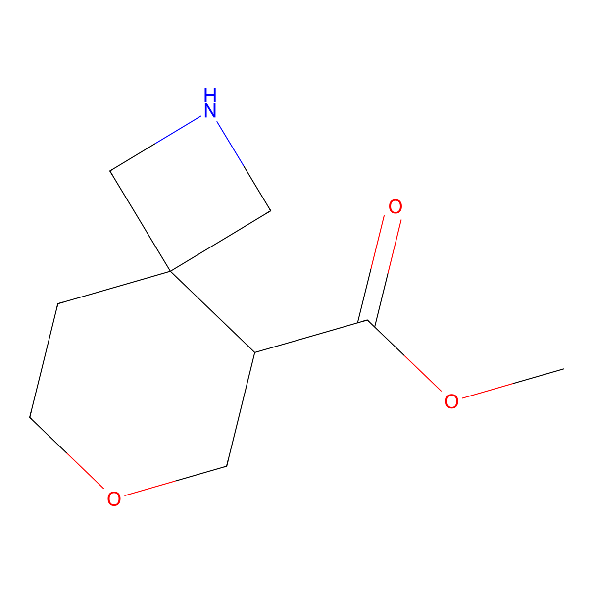 Methyl 7-oxa-2-azaspiro[3.5]nonane-5-carboxylate molecular structure, CAS 1445951-80-3