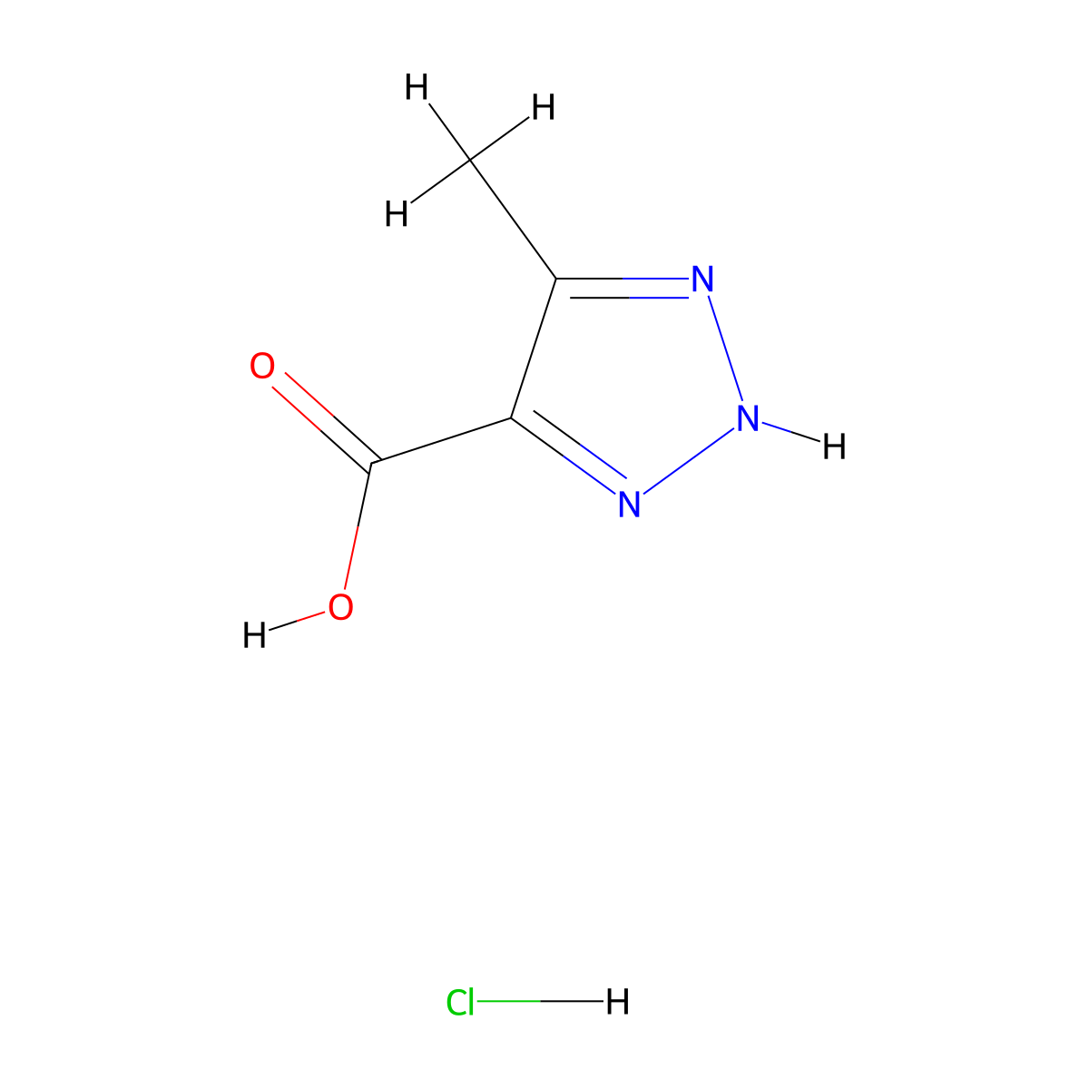 5-Methyl-2H-1,2,3-triazole-4-carboxylic acid hydrochloride molecular structure, CAS 1445951-85-8