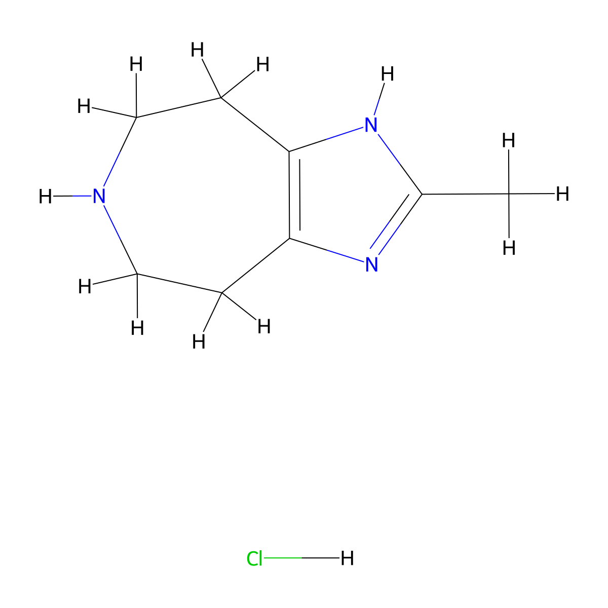 2-Methyl-1,4,5,6,7,8-hexahydroimidazo[4,5-d]azepine hydrochloride molecular structure, CAS 1445951-88-1