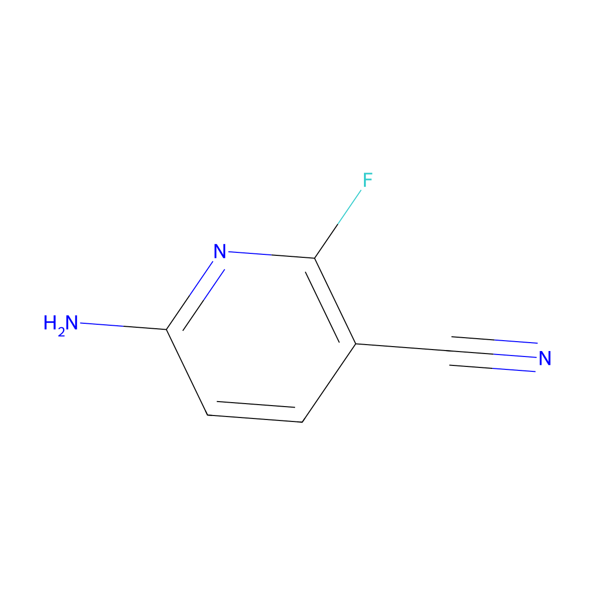 6-Amino-2-fluoropyridine-3-carbonitrile molecular structure, CAS 1445962-29-7