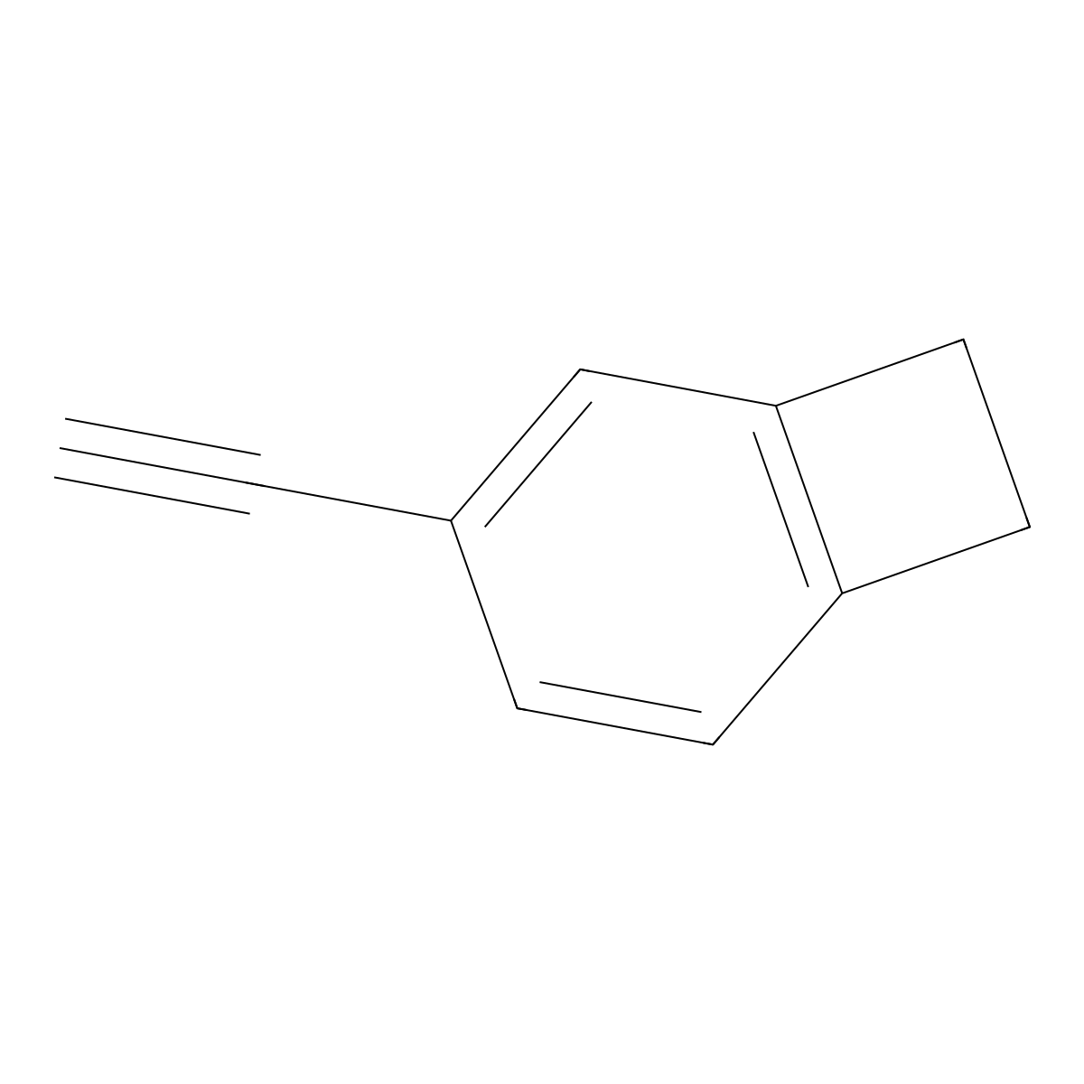 3-Ethynylbicyclo[4.2.0]octa-1(6),2,4-triene molecular structure, CAS 144597-22-8