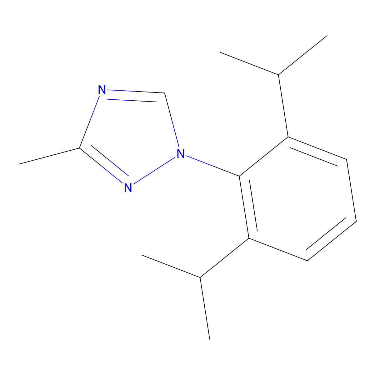 1-(2,6-Diisopropylphenyl)-3-methyl-1H-1,2,4-triazole molecular structure, CAS 1445975-61-0