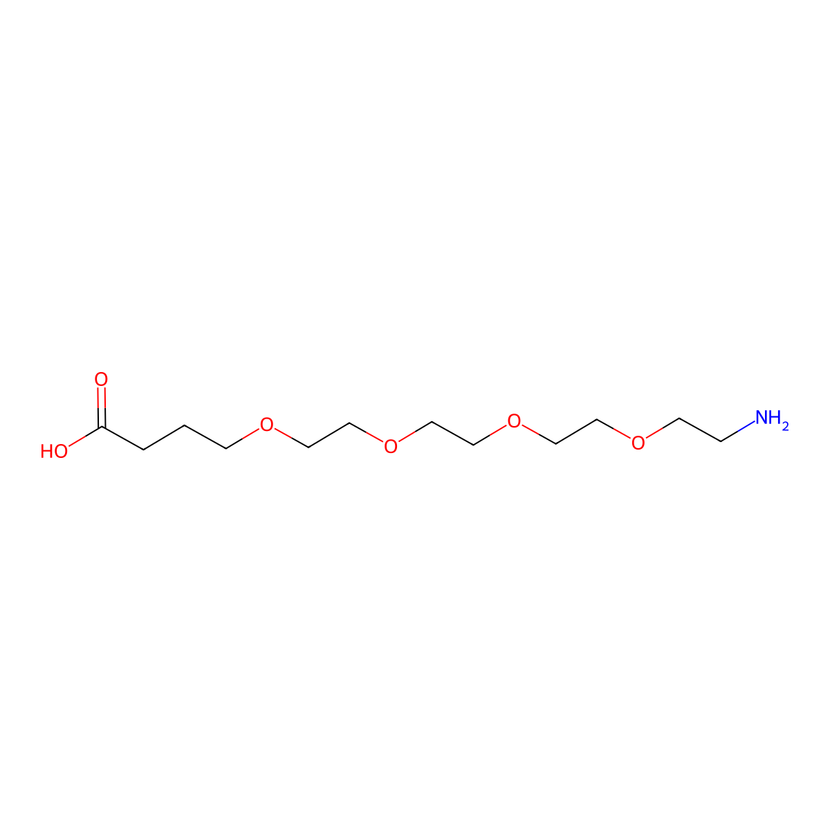 Amino-PEG4-(CH2)3CO2H molecular structure, CAS 144598-03-8